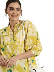 rytras Women's Floral Regular Fit Tunic Shirt